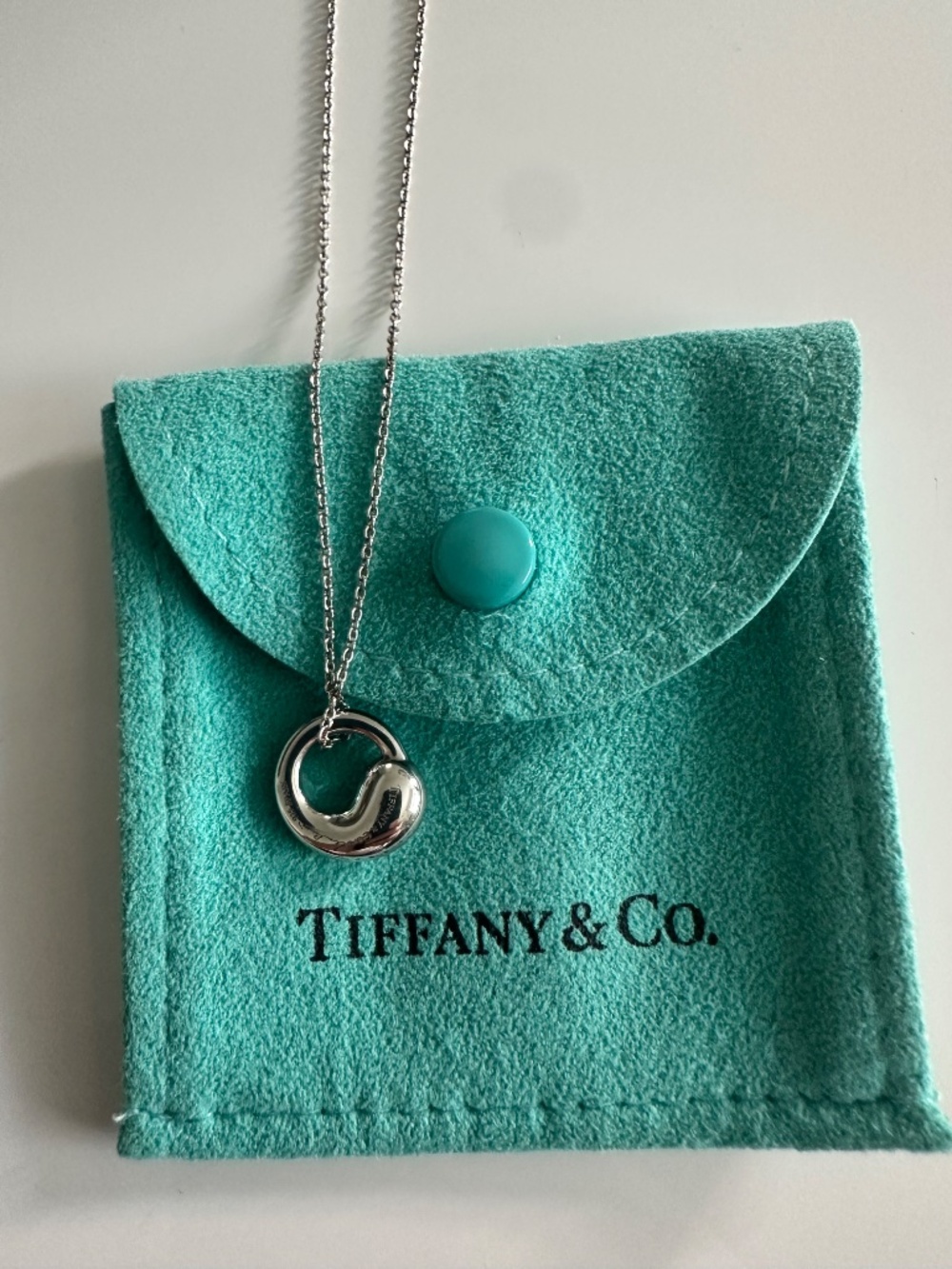Tiffany & Co. Elsa Peretti Eternal Circle 12mm Sterling Silver Necklace - Picture 5 of 6